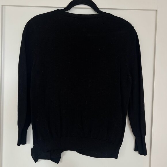 RED Valentino Wool Cotton Crew Neck Sweater Bow Detail - Picture 2 of 4